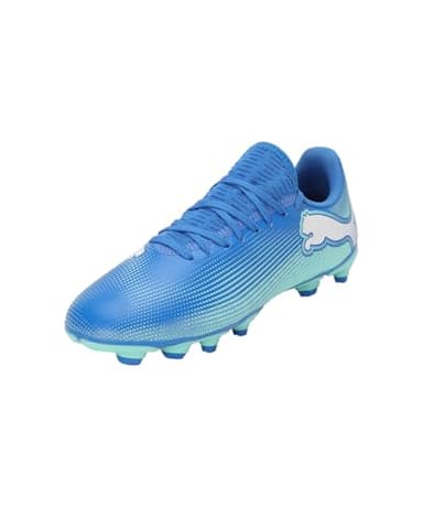 Puma Mixte Enfant Future 7 Play FG/AG Jr, Hyperlink Blue Mint Puma White, 38 EU