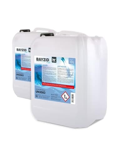 Höfer Chemie 2 x 10 L (20 litres) BAYZID Algicide Anti algue pour Piscine - Effet Rapide Contre Les Algues - Non Moussant - Prévention et Traitement des Algues - Fabriqué en Europe
