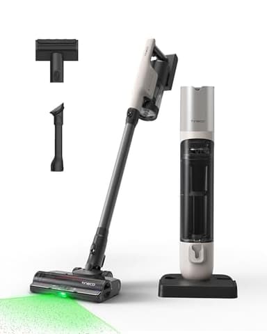 Tineco Pure One Station 5 Pro aspirateur Balai sans Fil avec Base Auto-Vide 2.5 L, 100 Min d'Autonomie, Brosse Anti-Enroulement, Détection Poussière LED 120°, 200 AW, Accessoires pour Multi-Surfaces