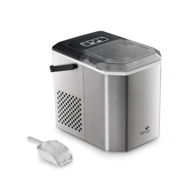 SENYA Machine à Glaçons, 2 Tailles de Glaçons, Jusqu'à 12kg en 24h, Réservoir 1,3L - Écran LED - Détection Infrarouge - Acier Inoxydable