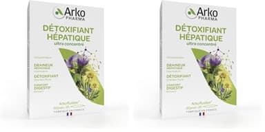 Arkopharma Arkofluides® Détoxifiant Hépatique - Aide à détoxifier le foie - Extraits de plantes - Ultra-concentré - 20 ampoules (Lot de 2)