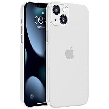 memumi Coque pour iPhone 13 Mini, 0.3 mm Coque Ultra Mince, Finition Matte [Résistant aux Chocs, Antidérapant, Anti-Rayures].Coque de Protection pour iPhone 13 Mini 5,4 Pouces-Trans-Blanc(2021)
