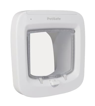 PetSafe Chatière à Puce électronique, accès sélectif pour Votre Chat, empêche Les étrangers d'entrer, Installation Facile, Chats jusqu'à 7 kg, Blanc