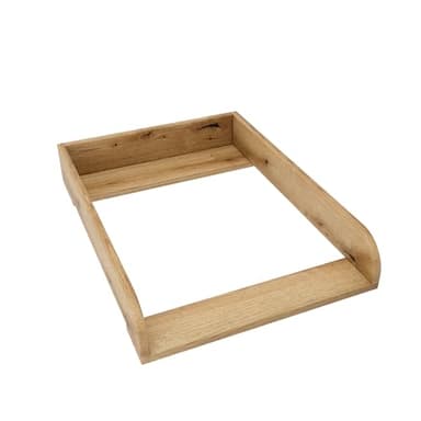 regalik Plan à Langer pour Malm d'IKEA, Extension pour Commode de 48 cm, Amovible, Plan à Langer avec Façades Arrondies, Chêne, 72 cm x 54 cm