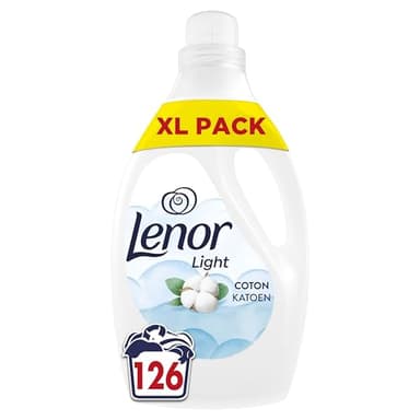 Lenor Light Adoucissant 126 lavages, Fraîcheur de Coton, Pour Une Fraîcheur Légère De Longue Durée