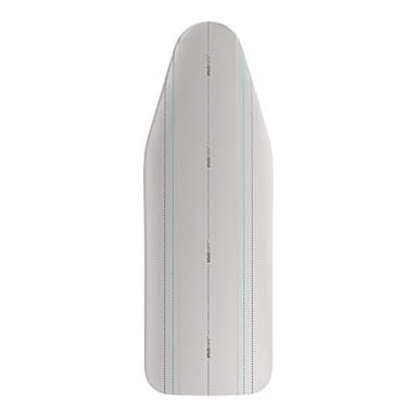Laurastar Housse Universalcover Gris Clair, Housse Universelle pour Table à Repasser, 131cm x 55cm, 100% Coton, Lignes Graphiques, Repère de Pliage, Clip de Serrage, Montage Rapide, Lavable en Machine