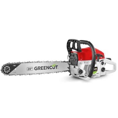 GREENCUT GS610X - Tronçonneuse à essence 62cc 3,6hp, moteu thermique 2 temps, lame 20", longueur de coupe 50,8cm, pour l'abattage et l'élagage, anti-vibration