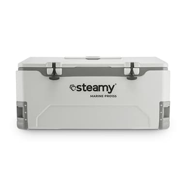 Steamy Marine Pro 155, Grandes glacière spécialement pour Bateaux et Sports Nautiques, 155 litres, Blanc