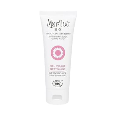 Marilou Bio - Gel Visage Nettoyant Bio - 98% d'ingrédients d'origine naturelle - Peaux mixtes à grasses, à imperfections - Tube 75 ml