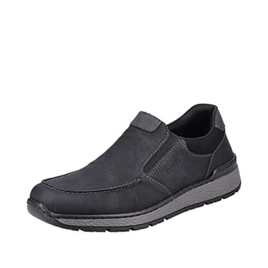 Rieker Herbst/Winter, Mocassins Homme, Noir (Schwarz/Schwarz/Schwarz 00), 43 EU