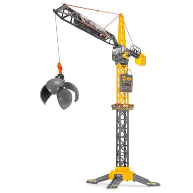 Dickie Toys Mighty Grue 110 cm, Jouet avec télécommande par câble, Rotation à 360°, Boule de démolition avec Fonction de préhension, optimale pour Les Enfants à partir de 3 Ans (203729022)