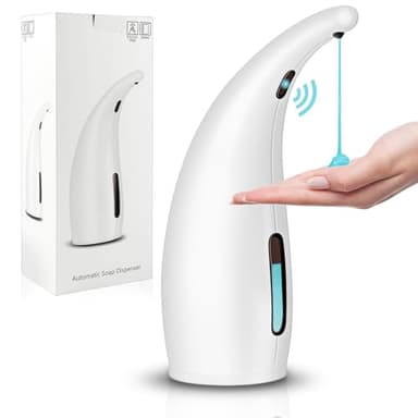 Distributeur de Savon Automatique, 300ml Distributeur Savon Automatique sans Contact avec Capteur Infrarouge pour Maison, Bureau, Hôpital, Hôtel, Étanche IPX6/IPX7 (Aucune Pile Incluse)