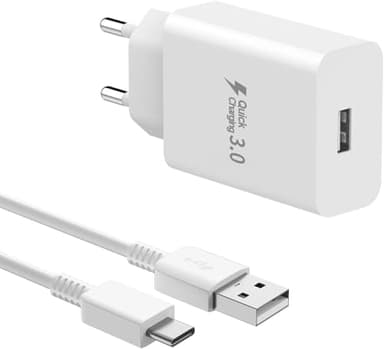 Chargeur Type C Rapide pour Samsung Galaxy A14 A15 A16 A13 A12 5G S10 S9 S8 A05S A54 A34 A23 A53 A33 S25 S24 S23 S22 S21 S20 Huawei P40 P50 Mate 20 Mate 30 Fast Charge Adaptateur Secteur