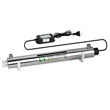 GRASSAIR Filtre de Filtration UV Ultra Violet 40W avec Filtre à Eau pour stérilisateur pour Toute la Maison, 10GPM (2.3T / H), mâle 3/4 "avec Alarme de sécurité pour Ballast