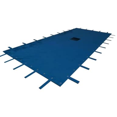TERRE JARDIN - Bache Piscine Hivernage 7,5 x 4,5 m - Bache Protection pour Piscine Rectangulaire de 7 x 4 m - Bâche Résistante 140 g/m², Polyéthylène - Œillets Aluminium Plus Pattes d'attache
