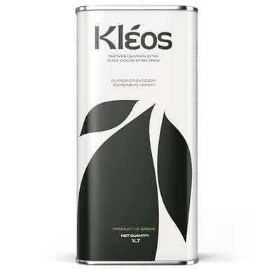 Kleos Huile d’Olive Extra Vierge 1L – Nouvelle Récolte 2024/25 – Huile d’Olive Grecque Pressée à Froid à partir d’Olives Koroneiki