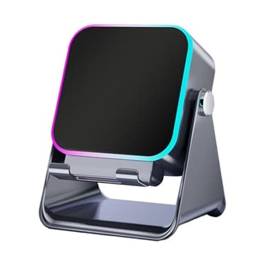 Enceinte À Induction pour Smartphone – Support Pliant Audio avec Éclairage LED | Charge Induction 10 W Et Haut-Parleur Intégré | Idéal Maison Bureau Voyage Noël Anniversaire Cadeau High-Tech