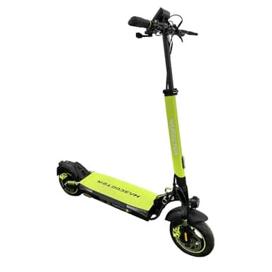 MASCOOTER S4 | Trottinette Èlectrique Adulte - Clignotants et Régénération de Batterie au Freinage – 600-1200W Max, Autonomie 25km, Roues 10" Tubeless, Double Freins Électriques et à Disque