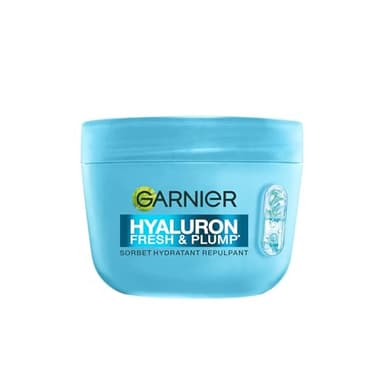 GARNIER - Hyaluron - Crème Sorbet Hydratante Repulpante Fresh et Plump - Crème Visage à l'Acide Hyaluronique + Niacinamide - Peau 83% Plus Rebondie et 100% Plus Lisse - Tous Types de Peaux - 85 ml