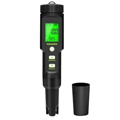Homcoice PH Mètre 5 en 1 Salinité TDS EC Température, Testeur pH Piscine IP67 Étanche, 0,01 haute précision Testeur Qualité Eau PH Mètre Piscine électronique avec fonction ATC