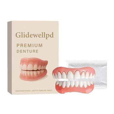 Dentier Sourire Parfait,Ensemble De Prothèses Dentaires En Silicone Souple, Kit Pour Prothèses Dentaires Supérieures Et Inférieures, Pour Les Hommes Et Les Femmes. (1pcs)