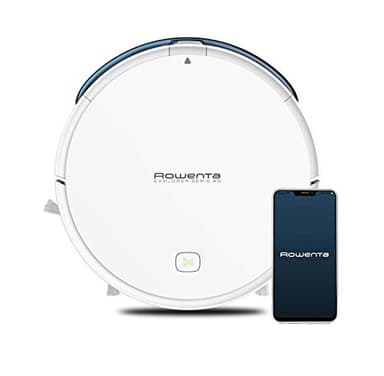 Rowenta X-Plorer Serie 40 Aspirateur robot laveur, Aspire et lave les sols durs, Spécial poils d'animaux, Autonomie 2h30, Wifi, Compatible Smartphone Alexa Google Assistant RR7267WH