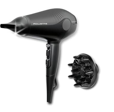 Rowenta Ultra Silence Sèche-cheveux, Silencieux, 2100 Effiwatts, Séchage rapide, Technologie ionique, Compact, Léger CV6430F0