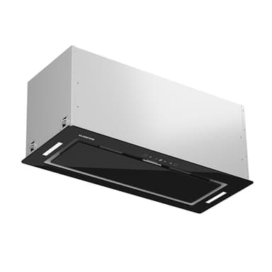 Klarstein Hotte Aspirante Encastrable 72 cm, Hotte Aspirante Silencieuse, Hotte de Cuisine avec Lampes LED, Débit d'Air Puissant 466 m³/h, Minuterie, Commandes Tactiles, Hotte avec Évacuation