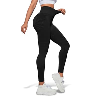 Leggings Anti Cellulite Femme, Legging 3D Anti-Cellulite à Compression, Minceur Push-Up Taille Haute sans Couture, Pantalon de Sport Yoga Fitness Sculptant