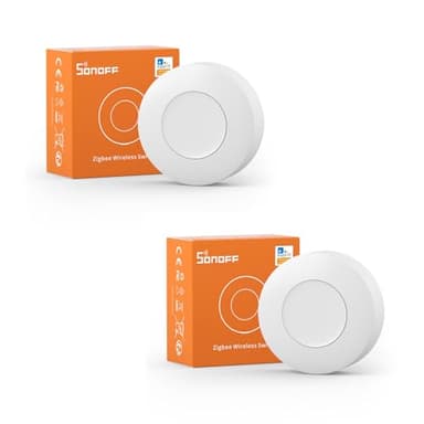 SONOFF SNZB-01P Interrupteur Sans Fil ZigBee 3.0, Liaison de Scène Intelligente, avec Trois Options de Contrôle-Pression Simple/Double/Longue, Compatible avec Alexa/Smartthings/IFTTT (2 Pack)
