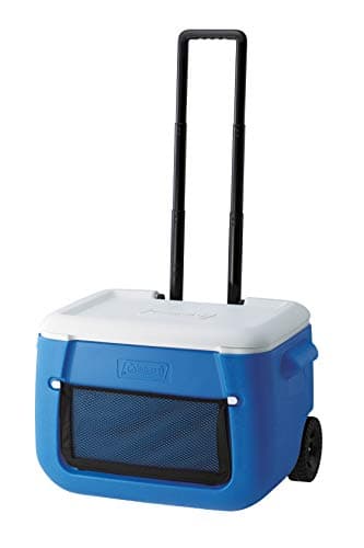 Coleman Glacière Rigide 50 QT Poly-Lite avec Roues, Haute Performance Glacière Isotherme, 47 L Capacité, Refroidit Jusqu'à 3 Jours