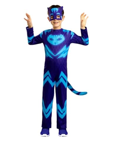 Funidelia Déguisement Officiel de Yoyo PJ Masks pour enfants, Comprend combinaison, queue et masque - Tenue pour enfants pour fêtes, Carnaval et Halloween - Taille 3-4 ans