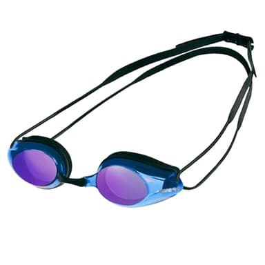 arena Tracks Mirror Lunettes de Natation Unisexe Adulte Race, Lunettes de Natation avec Verres Miroirs Anti-Buée, Protection UV, 4 Ponts Nasaux Interchangeables, Joints en Silicone
