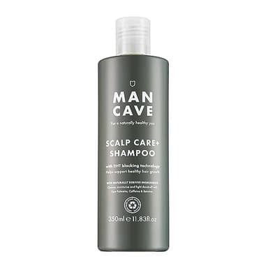 ManCave Scalp Care Shampoo 350ml, Pousse Cheveux, Shampoing Antipelliculaire et Anti Chute, DHT Blocker, Saw Palmetto, Panthenol, Betaine, Vegan, Naturel, Sans Sulfates, Cruelty Free