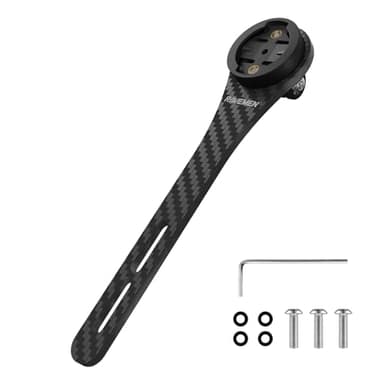 RAVEMEN Guidon Intégré sur Support Avant Compatible avec Garmin Compteurs Vélo, AOM03 Support de Vélo de Route en Fibre de Carbone Compatible avec Caméra d'action/COOSPO/iGPSPORT Compteurs Vélo