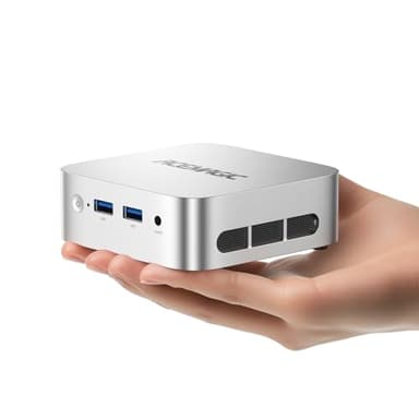 ACEMAGICIAN V1 Mini PC, Ιntel Alder Lake N97 Mini PC (jusqu'à 3,60 GHz), 16 Go DDR4 256 Go M.2 SSD Mini Ordinateur avec Dual RJ45 | 4K HDMI+DP | WiFi 5 | W11 Pro pour la Maison/Bureau/école