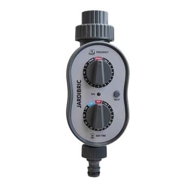 Jardibric - Programmateur d'Arrosage Nez de Robinet sans Pression (0 à 8 Bars) - 1 Voie avec 110 Options de Programmation, Durée de 1 Minute à 2 Heures, Fréquence de 1 Heure à 7 Jours