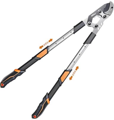 AIRAJ Coupe Branche Telescopique 68-88cm, Coupe-Branche de Jardin Rétractable avec lames 55C Revêtues d'une Couche Antirouille/Poignée Antidérapante,Peut Tailler des Branches épaisses Jusqu'à 5.5cm.