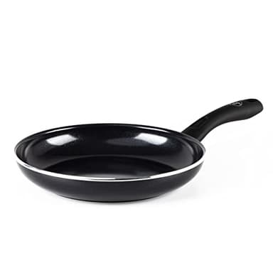 GreenChef Diamond Poêle à frire Antiadhésive en Céramique Saine de 24 cm, Poêle à oeufs, Sans PFAS, Convient à l'induction, Va au four jusqu'à 160˚C, Lavable au lave-vaisselle, Noir