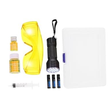 iplusmile 3ensembles Kit De Détection De Fuite Pour Climatisation De Test De Fuite Avec Lampe Torche Et Lunettes Protectrices Outil Pratique Voitures Maisons Et Réfrigérateurs