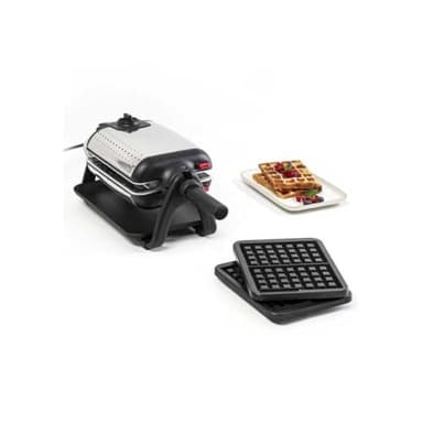 Tefal Gaufrier semi professionnel, 1200 W, Thermostat réglable, Voyant lumineux, Poignée rotative et rabattable, Résultat parfait, Nettoyage facile, King Size WM756D12