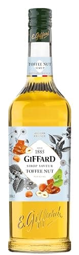 GIFFARD - Sirop Saveur Toffee Nut - Recette et Fabrication Françaises - Gourmand et Caramélisé - 1 Litre