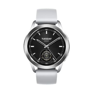 XIAOMI Watch S3 Montre connectée, Corps Ultra-léger de la Montre, Recharge Rapide en 5 Minutes, 2 Jours complets d'autonomie, Contrôle gestuel, Détection avancée de la santé, Silver