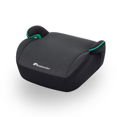 Bebeconfort Manga i-Safe, Rehausseur Voiture Enfant, 6-12 ans, 128-150 cm, Réhausseur Siège Auto, Compact et Léger (< 1 kg), Installation Facile avec la Ceinture de Sécurité, Tissus Doux, Tinted Black