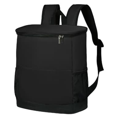 Sac à dos rafraîchissant, de grande capacité, isolé, imperméable, plusieurs poches, chaud, convient pour l'extérieur, le pique-nique, le camping, le barbecue, la randonnée, noir, taille unique