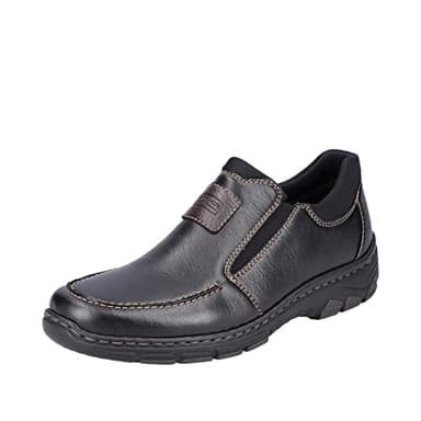 Rieker 19961, Mocassins Homme, Noir (Schwarz/Kakao/Schwarz/03), 42 EU