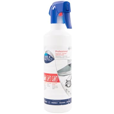 CARE+PROTECT Dégraissant pour Hotte de Cuisine et Surfaces en Acier Inoxydable - Anti-Rayures - Universel - Professionnel - 500 ml