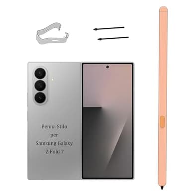 Z Fold 7 S Pen Fold Edition Compatible avec Samsung Galaxy Z Fold 7 5G Slim Stylo de remplacement pour Samsung Z Fold7 S Pen Fold Edition Stylo stylet avec stylets/pointes (orange)