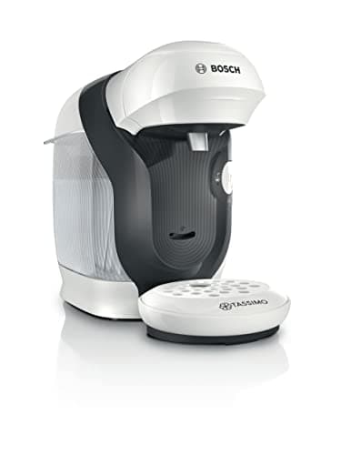 Bosch Machine à Café Tassimo Style, TAS1104, plus de 40 boissons chaudes, OneTouch, cafétière à dosettes, format compact, Intellibrew, blanc