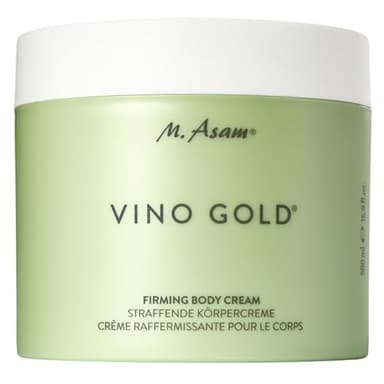 M Asam VINO GOLD Lotion corporelle raffermissante (500 ml) - Soin corporel riche anti-âge pour une peau lisse, améliore la fermeté de la peau, avec aloe vera, caféine, vitamine E & vitamine B3, végan